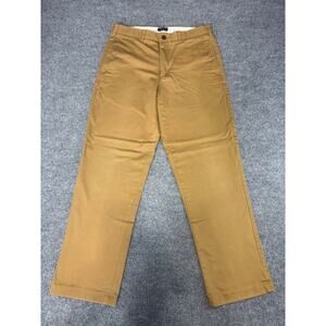 Lands' End Traditional Fit Men's khakis Flat Front 33 / 32